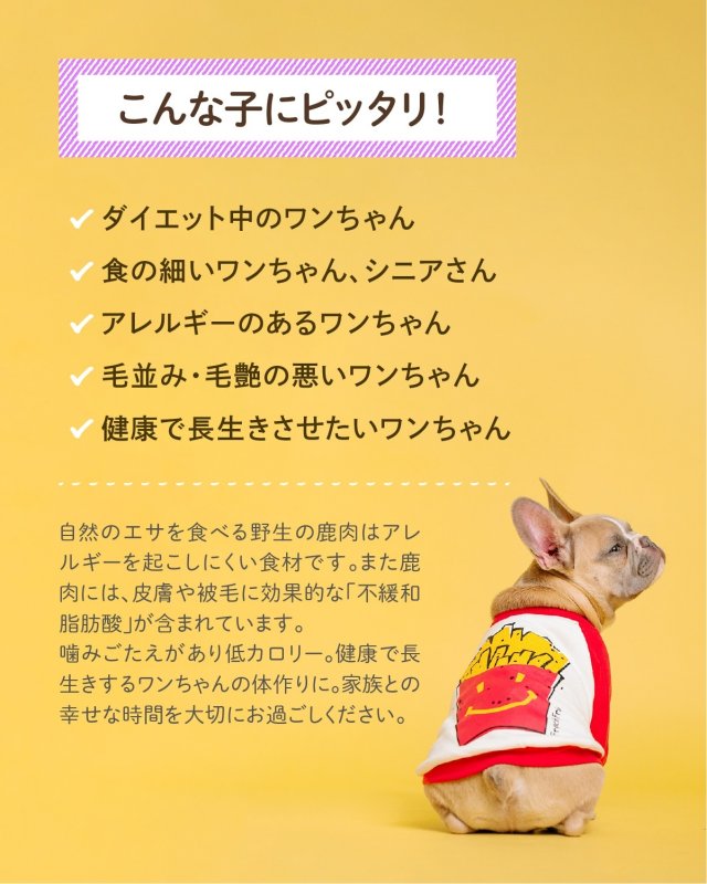 画像11: ペット用／【訳あり】鹿肉チップ切り落とし 100g 犬用 無添加 国産 手作り アレルギー対策 健康づくり おやつ ドッグフード 自社加工 高タンパク 低脂肪 (11)
