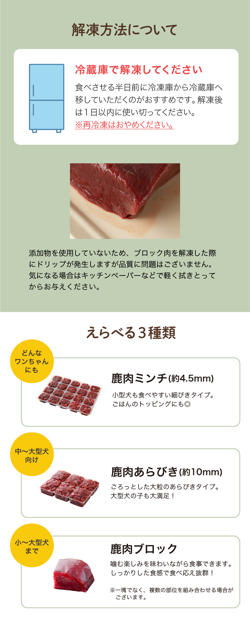 解凍方法について